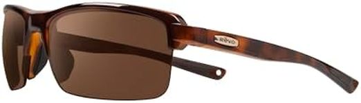 Revo Polarized Sunglasses Crux N Wraparound Frame 63 mm, Tortoise Frame, Terra