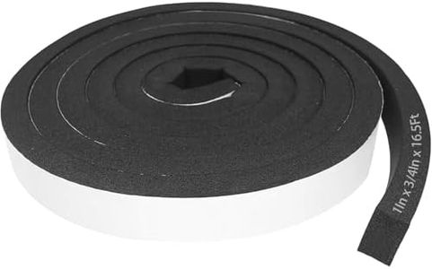 Storystore Weather Stripping Door Seal Strip, 1In x 3/4In x 16.5FT Self Adhesive Foam Tape for Door Window Insulation Soundproofing Weatherstrip, High Density Foam Seal for Doors Windows Furniture