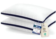 Utopia Bedding Pillows 2 Pack King Size, (Navy) Luxury Hotel Quality Pillows, Brushed Fabric, Bed Pillow for Back, Stomach or Side Sleepers - 20 x 36 inch / 50 x 90 cm