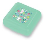 Crocodile Creek Eco Kids Reusable Backyard Friends Pale Green Teal Girls' Sandwich Keeper Eco Kids Sandwich Keeper