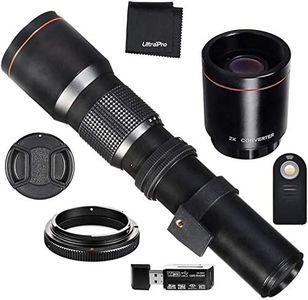 Hi-Resolution 500mm/1000mm Manual Telephoto Reflex Lens for Nikon D5, D4s, D4, D3x, Df, D810, D800, D750, D610, D500, D7500, D7200, D7100, D5600, D5500, D5300, D5200, D3400, D3300 Cameras