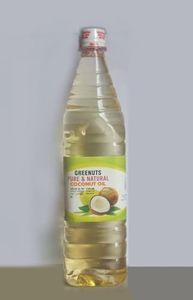 GREENNUTS Pure & Natural Coconut Oil 1ltr (Pack of 2) Kerala Coconut Oil