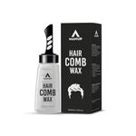 Man-Up Hair Comb Wax | 2-in-1 Men Hair Styling Gel with Comb | Strong Hold Wet look | Long Lasting | Styling Moisturizing – 140ml