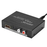 Microware Premium Hdmi to Hdmi Audio Spdif RCA L R Stereo Audio Extractor Converter - Supports 225MHz 6.75Gbps per channel bandwidth - NOT support Dolby Digital Plus and PCM 5.1CH and beyond