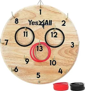 Yes4All Ring Toss Wall Game - Indoor & Outdoor Game for Adults, Camping, Party