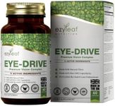 Ezyleaf Eye Supplement | Saffron, Lutein and Zeaxanthin Supplement with Bilberry, EyeBright, Natural Beta-Carotene & Goji Berry | 60 Eye-Drive Eye Vitamins - Vitamin C E A | Non-GMO & UK ISO Certified