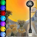 Tnglov USB Sunset Projection Lamp | USB Sunset Light Lamp | Home Decor Light Lamp | Room Spot Light Lamp | Color Changing Night Light