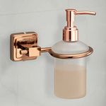 Plantex 304 Grade Stainless Steel Liquid Soap Dispenser/Shampoo Dispenser/Handwash Bottle Stand - Decan (Rose Gold)