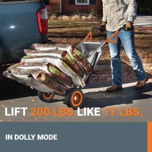 WORX Aerocart 8-in-1 Wheelbarrow, Yard Cart & Dolly – Multi-Use Tool
