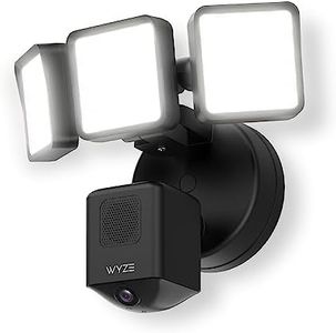 WYZE Floodlight Camera Pro, 3000-Lumen LEDs, 180° Wide View, 2K HD Outdoor Security Camera, Motion Detection, 105dB Siren, Color Night Vision, for Home Surveillance, Wired (Renewed)