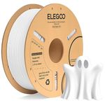 ELEGOO PLA+ Filament 1.75mm White 1KG, PLA Plus Tougher and Stronger 3D Printer Filament, Dimensional Accuracy +/- 0.02mm, 1kg Cardboard Spool(2.2lbs) for Most FDM 3D Printers