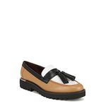 Franco Sarto Women's Carolynn Lug Sole Loafer with Tassel Detail, Brown Colorblock Multi, 7.5