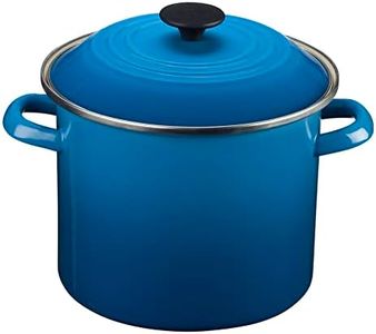 Le Creuset N5100-2259 Enamel Over Steel Stockpot, 8-Quart, Marseille