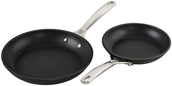 Le Creuset Toughened PRO 2 Piece(9.5" & 11" Fry Pan) Nonstick Cookware, 2 pc. Set, Grey