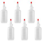 Plastic Squeeze Bottles For Liquids - 6Pcs Empty Squeeze Bottle 120ml - Mini Squeeze Bottle Condiment Squeeze Bottles 4 Oz Bottles with Caps for Sauces, Craft, Paint, Cookie Icing Bottles with Nozzles