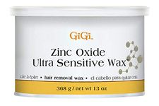 GiGi Zinc Oxide Ultra Sensitive Hair Removal Wax, Gentle and on Extra-Delicate Skin, 13 oz., 1-pc