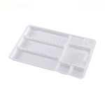 Plastic Disposable Instrument trays 28x18 cm For Dental, Podiatry, Body Piercing, Beauty Clinics Tattoo Clinics (Pre-Formed Base 50)