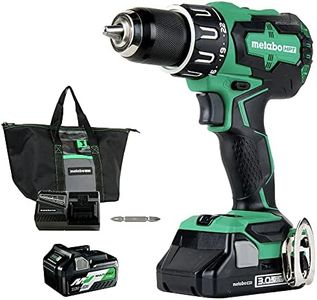 Metabo HPT DV18DBFL2T 18V Cordless Brushless Hammer Drill, Includes Two Batteries, 1-36V/18V MultiVolt™ 5.0 Ah and 1-18V Compact 3.0 Ah Battery, 1/2" Keyless Chuck, 620 in/lbs Turning Torque