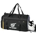 SKYSPER Gym Bag Small 30l, with Shoe Compartment & Wet Pocket, Sports Duffel Bag Travel Bag for Men Women, Weekender Bag Overnight for Gym Swimming Training