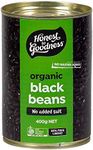 Honest to Goodness, Organic Black Beans, BPA Free (Cooked), 400 grams - Known as black turtle beans, Ready to eat! A great pantry staple .No GMO, no preservatives.