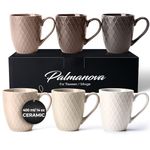 MIAMIO – 6 x 400 ml – Coffee Mug Set/Mug - Modern Ceramic Mug Matt - Coffee Mug Large - Palmanova Collection (Beige)