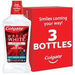 Colgate Optic White Whitening Mouthwash, Fresh Mint - 946mL, 32 fluid ounce (3 pack)