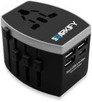 SPARKIFY Universal Travel Adapter, International Power Plug Adapter with 3 USB Ports and Type-C Fast Charging, All in One Worldwide Wall Charger for USA EU UK AUS 200+ Countries