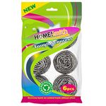 HOMESmith Stainless Steel Scourers – Pack of 6, (HS-130)