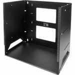 StarTech.com 2-Post 8U Open Frame Wall Mount Network Rack with Built-in Shelf, Wall Mount Data Rack with Adjustable Depth for AV / Computer / IT Equipment, TAA Compliant Server Rack (WALLSHELF8U)