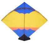 Manta Premium Paper Kites for Decoration & Flying Assorted Colours, Decorative Fighter Kite Set, 42 x 42 cm,Large Multi-Colour Pack of 10, Traditional Design with Bamboo Frame(DAGGA)