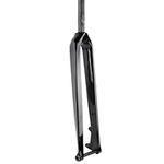 26/27.5/29in Carbon Fiber Rigid Fork Thru Axle 15x100mm Disc Brake Mountain Bike Fork 1-1/8 Straight Tube Front Fork (Color : Glossy Black, Size : 26in)