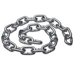 Heavy Duty Galvanized Chain Links Extra Strong Welded Dipped Shiny Chrome Plated and Polished DIY for Fence Gate Bike Cycle Security Lock (5mm, 1.5 metre)