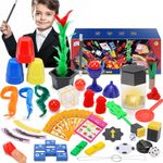 Skirfy Magic Kit-Magic Tricks for Kids Ages 6-8,75+ Magic Kit for Kids 8-12,Ideal Christmas Thanksgiving Gifts for Kids Boys Girls