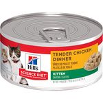 Hill's Science Diet Kitten Canned Cat Food, Tender Chicken Dinner, 5.5 oz, 24 Pack wet cat food