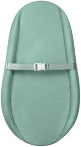 Contoured Changing Pad with Soft & Washable Cover, Waterproof Lining Foam Baby Changing Table Pads for Dresser Top, Secure with Security Strap and Two High Curved Sides, 32”×16”, Sage Green