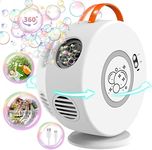 Bubble Machine Automatic Bubble Blower Electric Bubble Maker Rotated 90°/360° for Kids Adult USB Rechargeable Battery Portable Bubble Machine for Fun Outdoor Toy Birthday Party