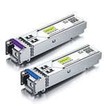 10Gtek for Cisco GLC-BX-U and GLC-BX-D, a Pair of 1000BASE SFP Bidi Transceiver Module, 20KM