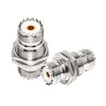 Anina UHF Female to Female Jack Bulkhead Coax Connector SO-239 PL-259 RF Coaxial Cable Adapter 2-Pack