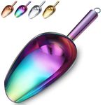 Rainbow Ice Cream Scoop, Premium Stainless Steel Cookie Scoop, Fashion Ice Scoop, Sturdy Flour Scoop, Utility Candy Scoop, Dishwasher Safe (8oz/9 Inch)