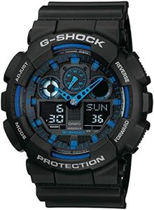 Casio Watches G-Shock Homme Analogique-Digital Quartz Montre avec Bracelet en Résine GA-100-1A2ER Bleu