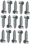 M8 Coach Screws Hex Head Width 13mm Zinc Plated Steel Half Thread Self-Tapping Wood Screw Hexagon Lag Bolts Silver Long 1.18" x 0.31" (8mm x 30mm) Box of 15 pcs