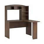 Ameriwood Home Sutton L Desk with Hutch, Walnut