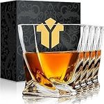 Twist Whiskey Glasses Set of 4, Cry