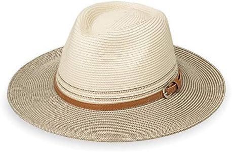 Wallaroo Hat Company Women’s Kristy Fedora – UPF 50+, Lightweight, Adjustable, Packable, Designed in Australia, Ivory/Stone, One Size