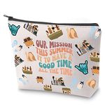ZJXHPO OBX Pogue Life Outer Banks Survival Kit North Carolina Beach Makeup Bag With Zipper Pogue Adventure Gift, good time, No