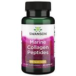 Swanson, Marine Collagen Peptides (Fish Collagen Peptides), 400mg, 60 Capsules, Highly Dosed, Soy Free, Gluten Free, Non-GMO