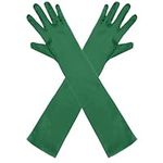 Long Green Gloves Women Fancy Green