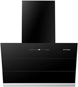 Faber 60 Cm 1350 M3/Hr Slant, Filterless Auto Clean Chimney,12 Yr Warranty On Motor (2 Yr Comprehensive), Itailan Design, (HOOD BLISS FL SC AC BK 60, Touch & Gesture Control, Black)