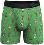 Shinesty Hammock Support Mens Boxer Briefs with Pouch | Mens Underwear Flyless | US Small Reindeer