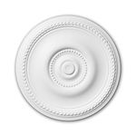 PRO[f]home® - Ceiling Rose 156002 Ceiling Decoration Medallion Rosette Decorative Element Art Nouveau Style White Ø 52 cm Profhome